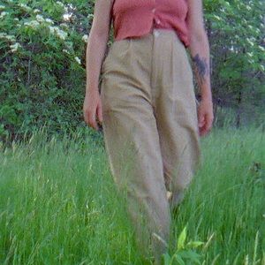 Rudy Jude Flax Trouser in Sand - used